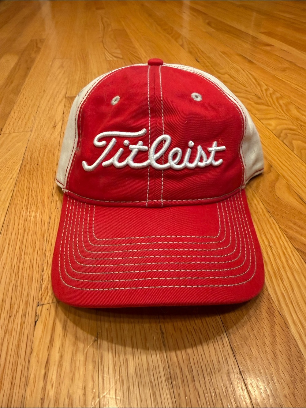 Titleist Red and White Embroidered Logo Baseball Hat